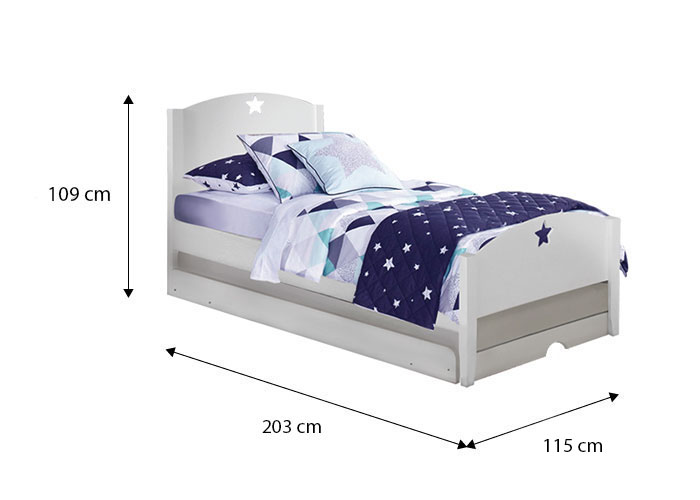 Starlight Super Single Bed Frame with Pull Out Single Raising Bed